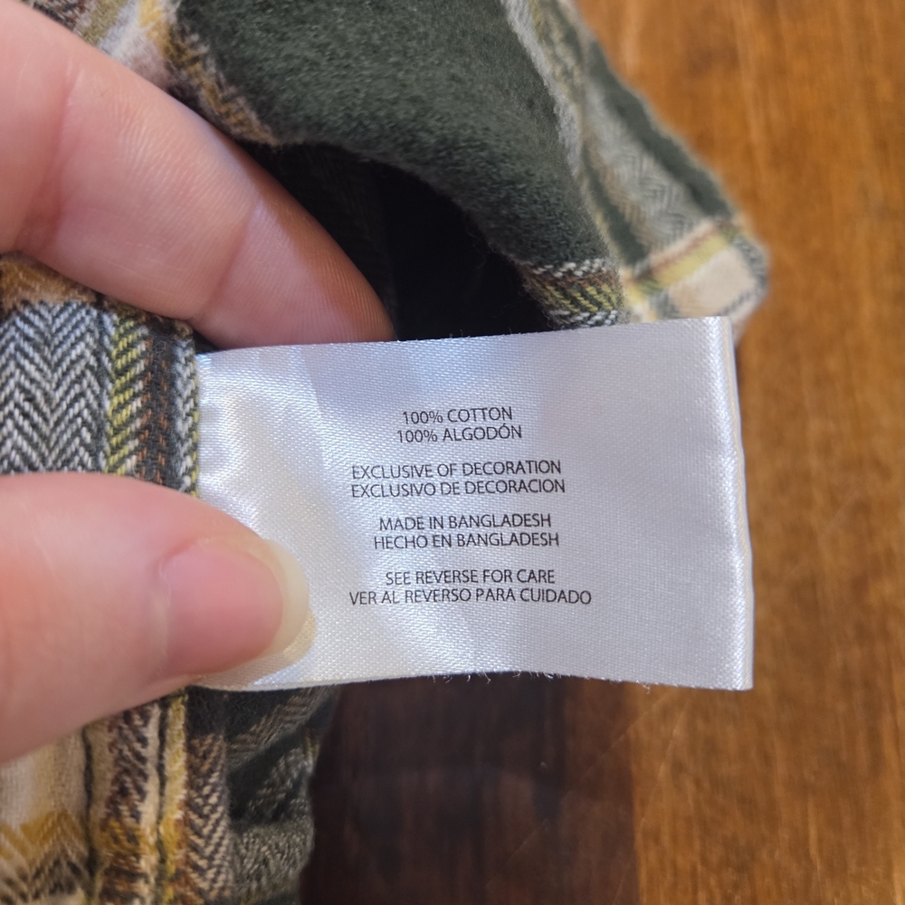 Eddie Bauer Classic Green Plaid Men's Button-Up Shirt Size XL Lumberjack - Picture 7 of 9